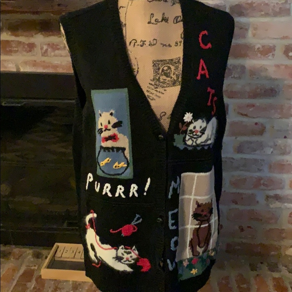 Vintage cat vest